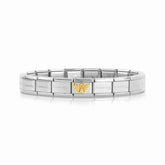 Nomination COMPOSABLE CLASSIC GERMANY 2017 Promoband aus Edelstahl, mit 18Kt-Gold und Edelsteinen verziert (Engel mit Cubic Zirkonia) (20_CLASSIC)